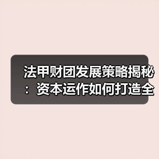 法甲财团发展策略揭秘：资本运作如何打造全球足球品牌（图2）