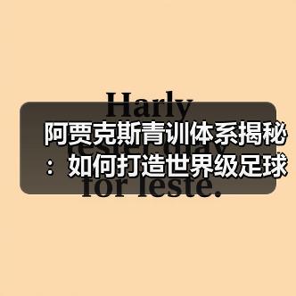 阿贾克斯青训体系揭秘：如何打造世界级足球人才工厂？（图3）
